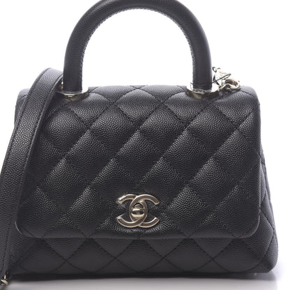 Chanel Caviar Quilted Extra Mini Coco Handle Flap Black 8 of 11