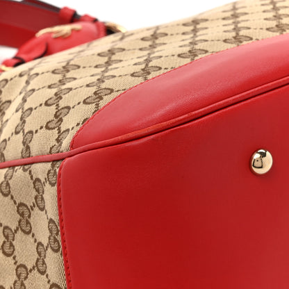Gucci Monogram Medium Valentine Top Handle Bag Red 11 of 15