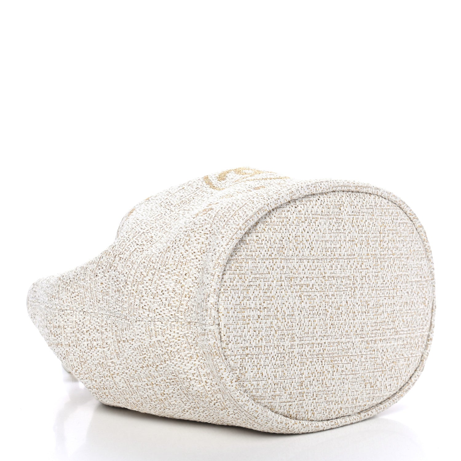 Chanel Lurex Boucle Deauville Drawstring Bag Ivory 2 of 4