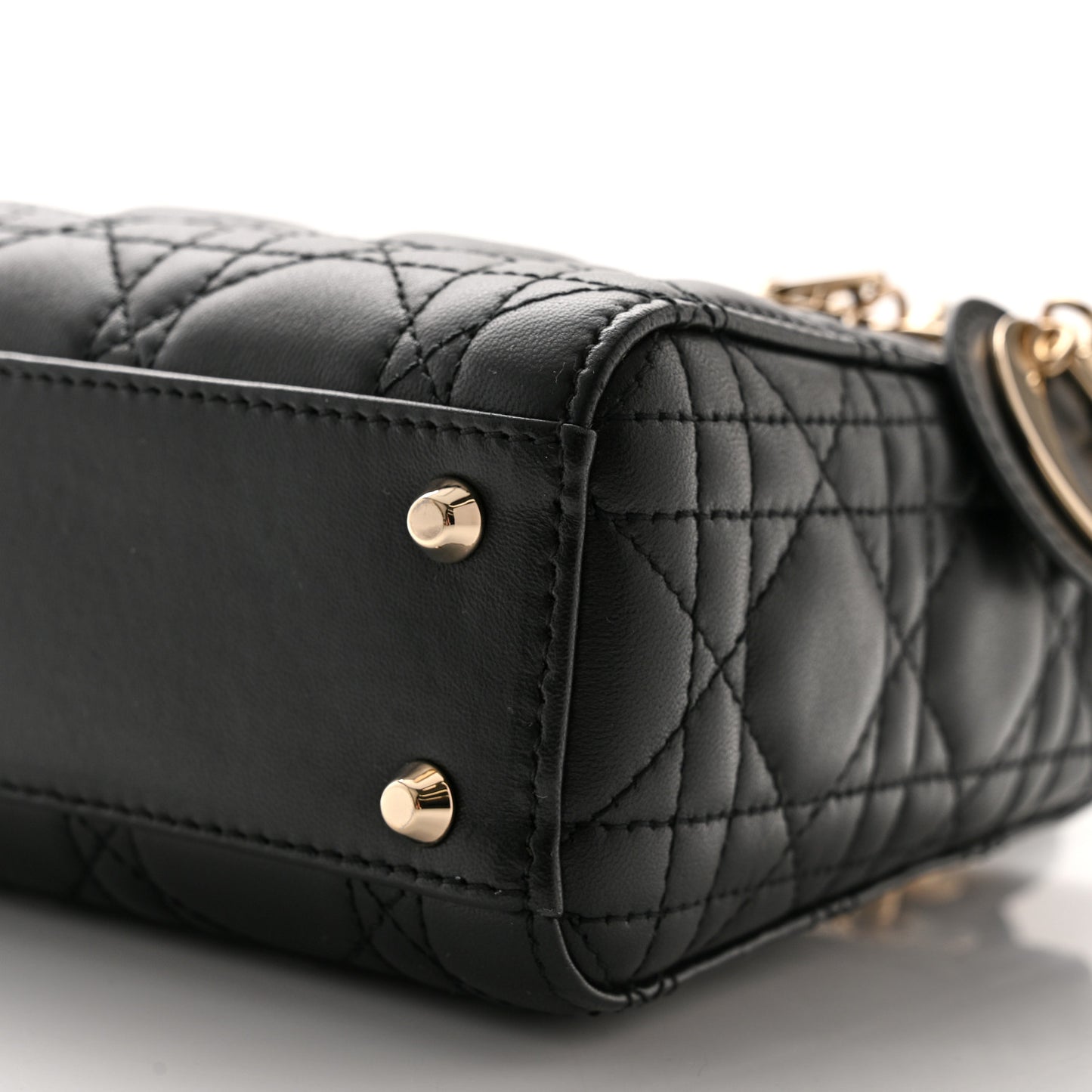 Lambskin Cannage Mini Lady Dior Black