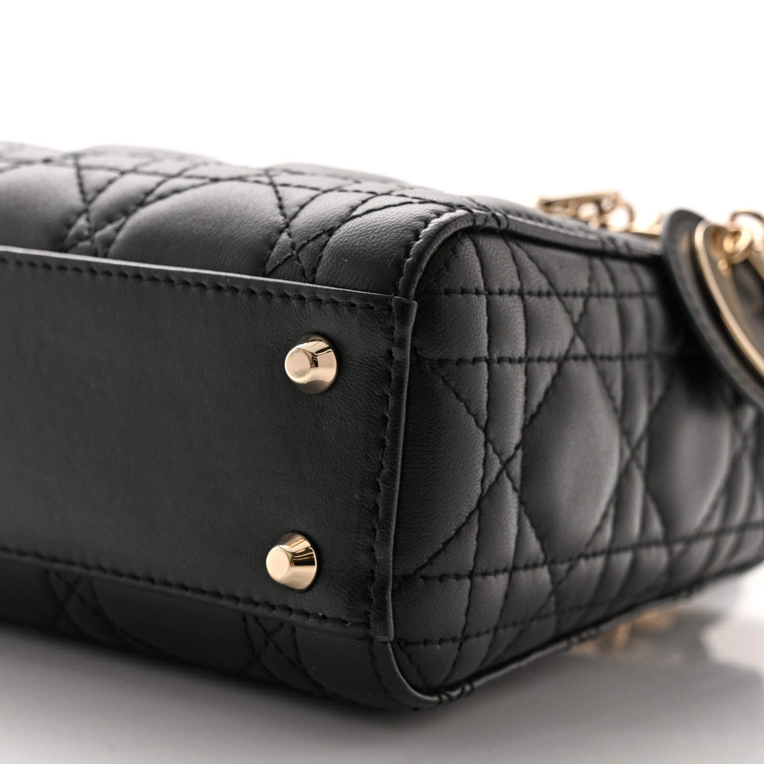 Christian Dior Lambskin Cannage Mini Lady Dior Black 10 of 10