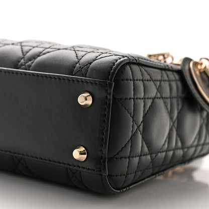 Christian Dior Lambskin Cannage Mini Lady Dior Black 10 of 10