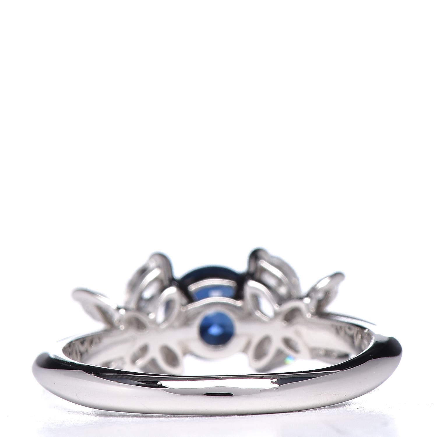 Tiffany Platinum Diamond Tanzanite Victoria Ring 54 7 4 of 6