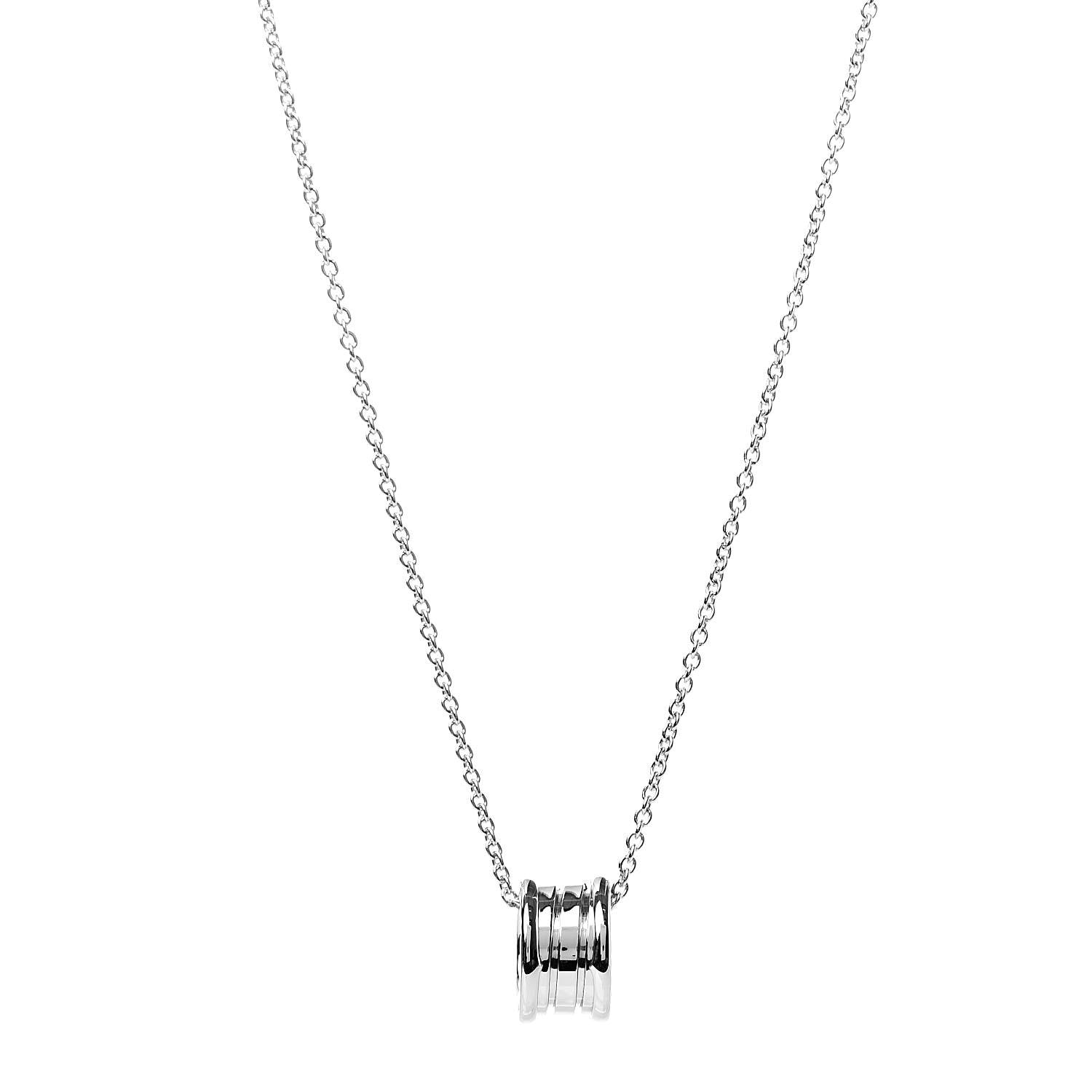 Bulgari 18K White Gold B.Zero1 Pendant Necklace 1 of 6