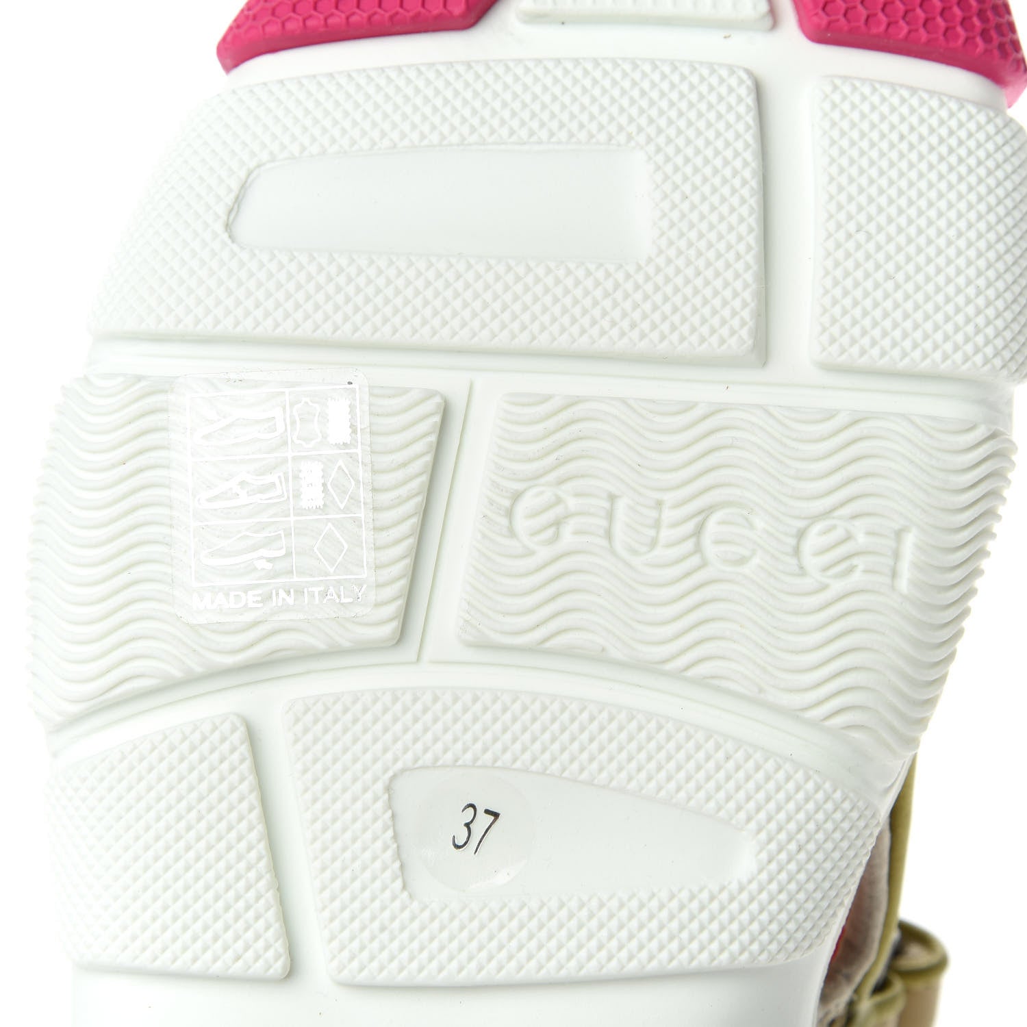 Gucci Mesh Fabric Tinsel Sport Sandals 37 Loess Sand Box Pink 7 of 9