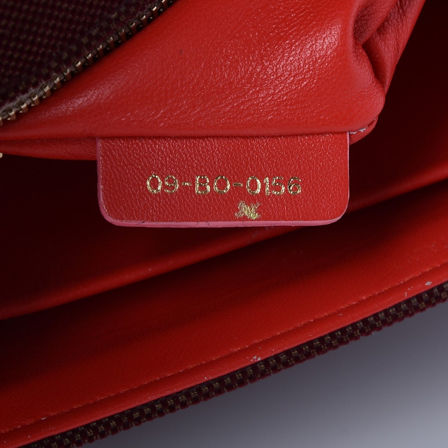Velvet Monogram Print Medium Diorama Flap Bag Burgundy Red