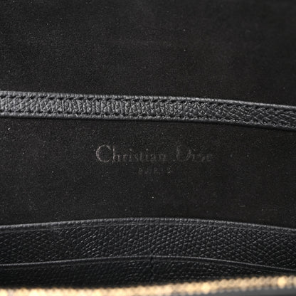 Christian Dior Grained Calfskin Saddle Chain Pouch Black 6 of 9