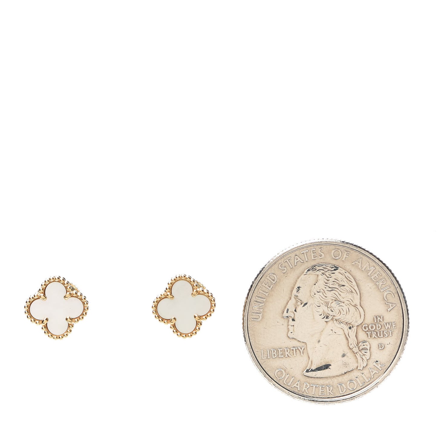 18K Yellow Gold Mother of Pearl Sweet Alhambra Earrings