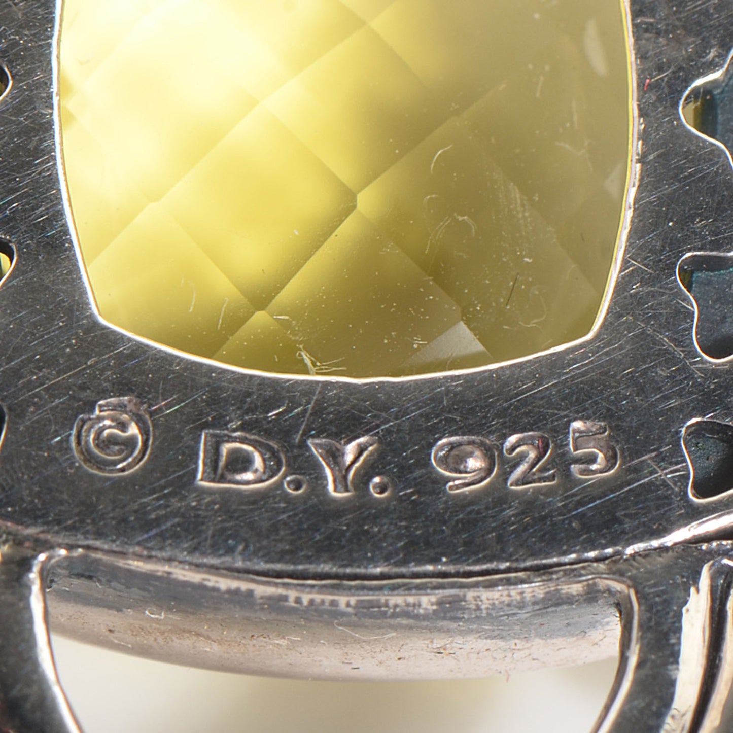 Sterling Silver Renaissance 16mm Peridot Enhancer Pendant