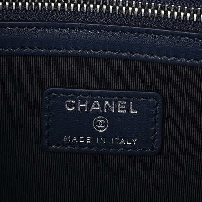 Chanel Jersey Quilted Graffiti Large Reissue Cosmetic Case Black White 6 of 8