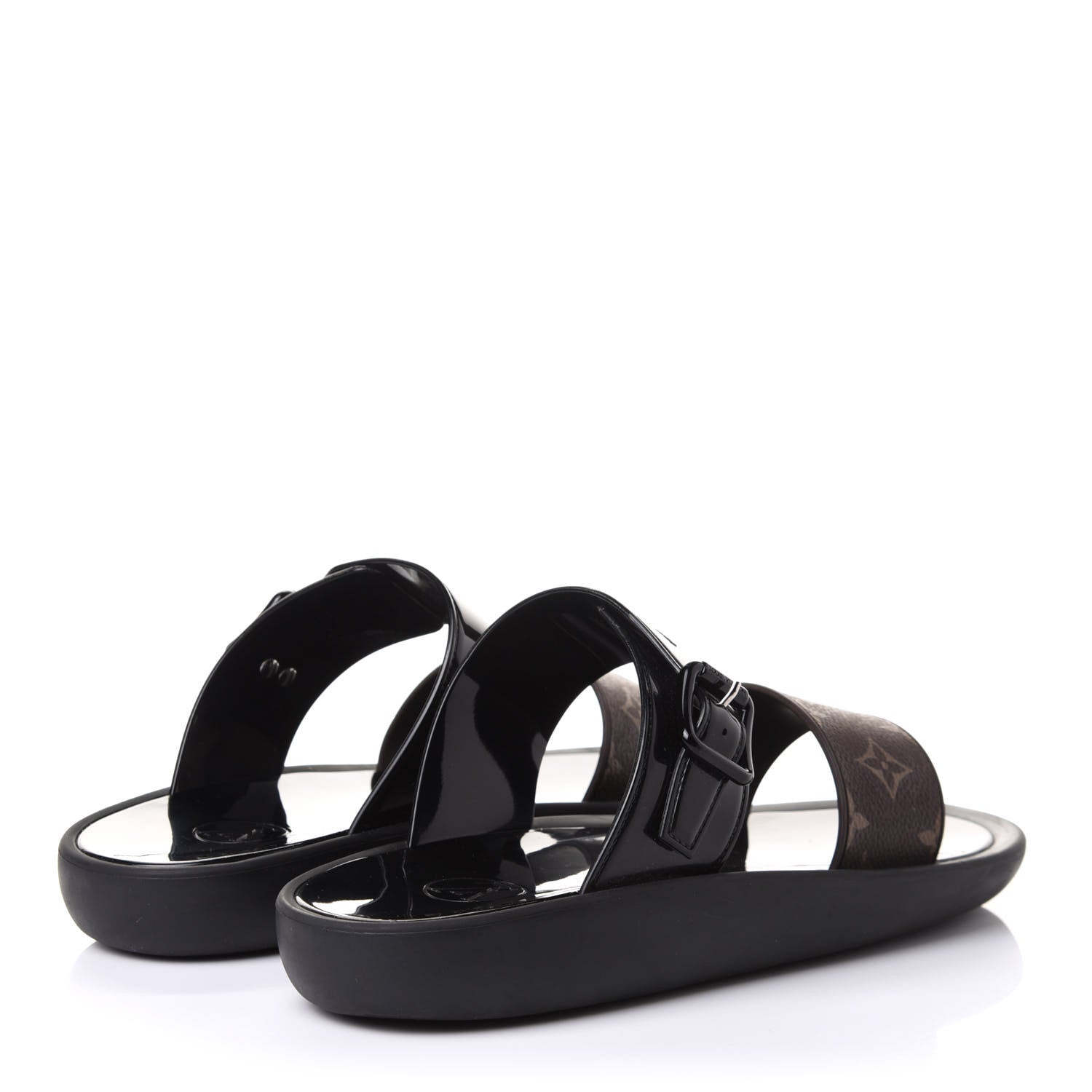 Louis Vuitton Monogram Sunbath Flat Mule Sandals 41 Black 4 of 9