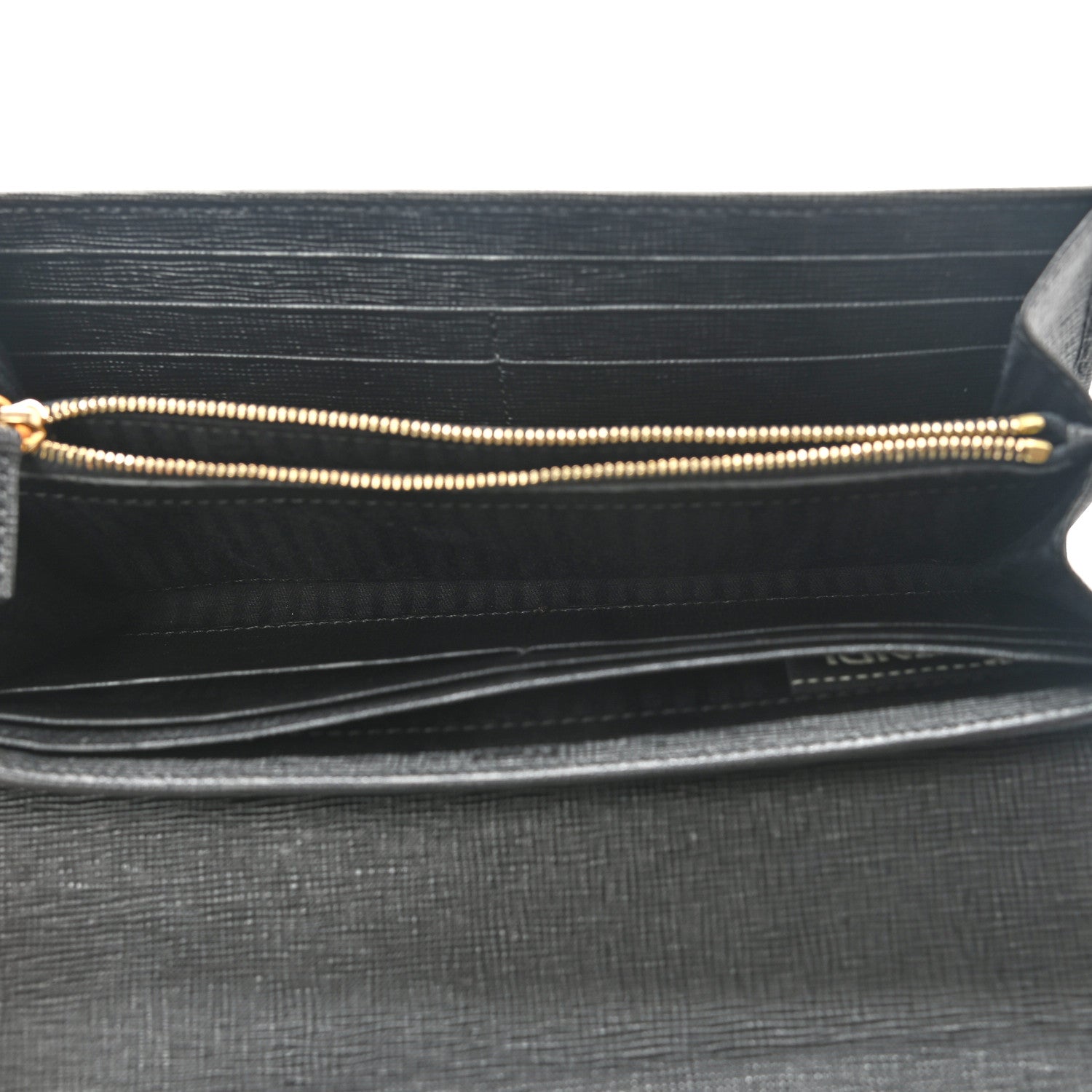 Fendi Vitello Elite Flamingo 2Jours Continental Wallet Black 5 of 8