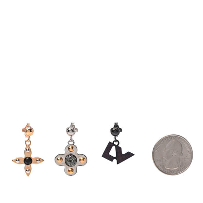 Louis Vuitton Crystal Love Letters Earrings GM Set of 3 2 of 5