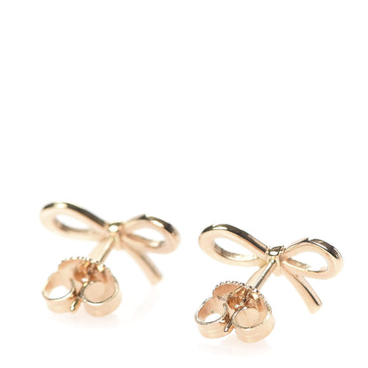 Tiffany 18K Rose Gold Bow Earrings 3 of 6