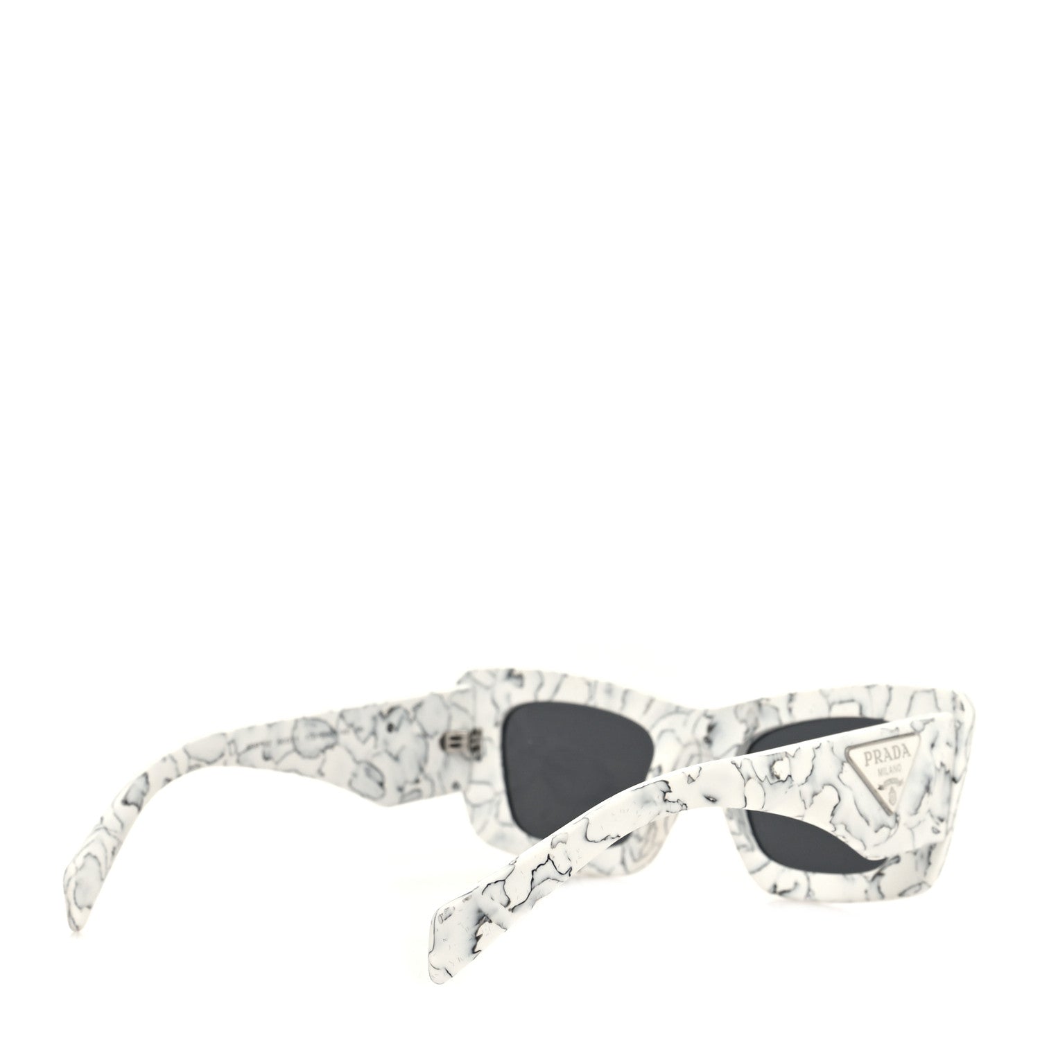 Prada Acetate Symbole Sunglasses SPR 13Z White Marble 4 of 8
