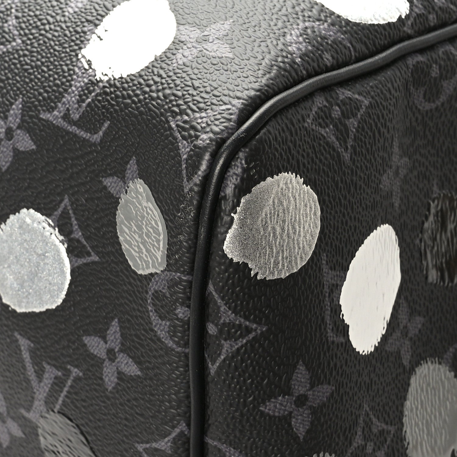 Louis Vuitton LV X YK Monogram Eclipse Keepall Bandouliere 45 Black Silver 7 of 9