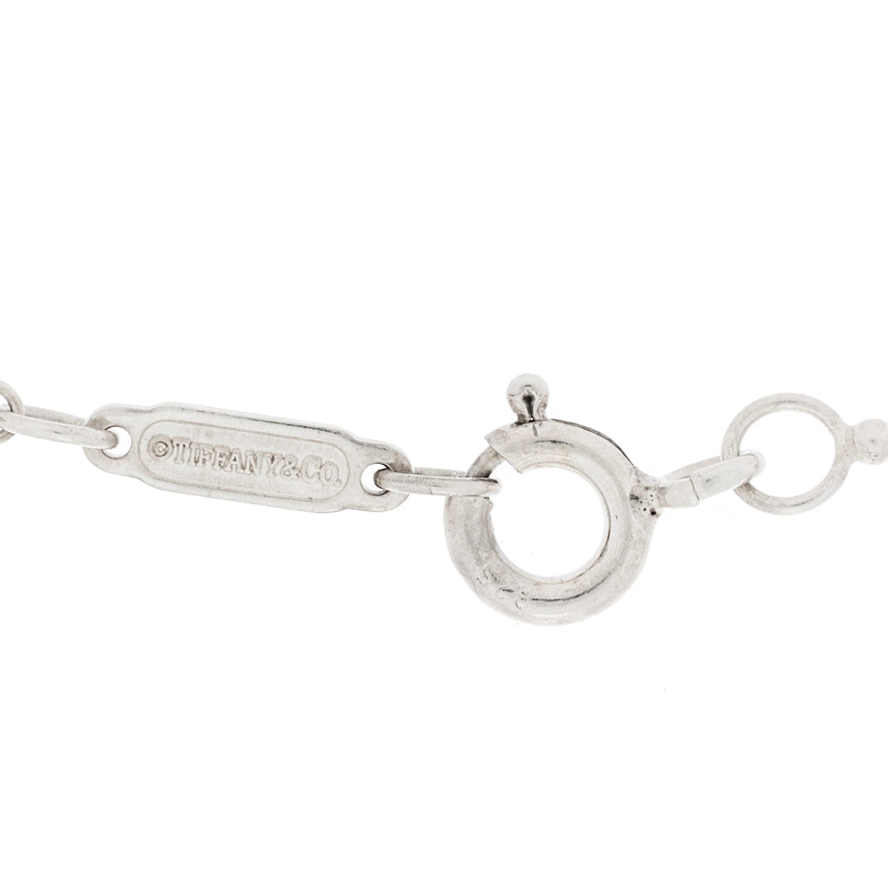 Tiffany Sterling Silver Small Oval Key Pendant Necklace 3 of 4