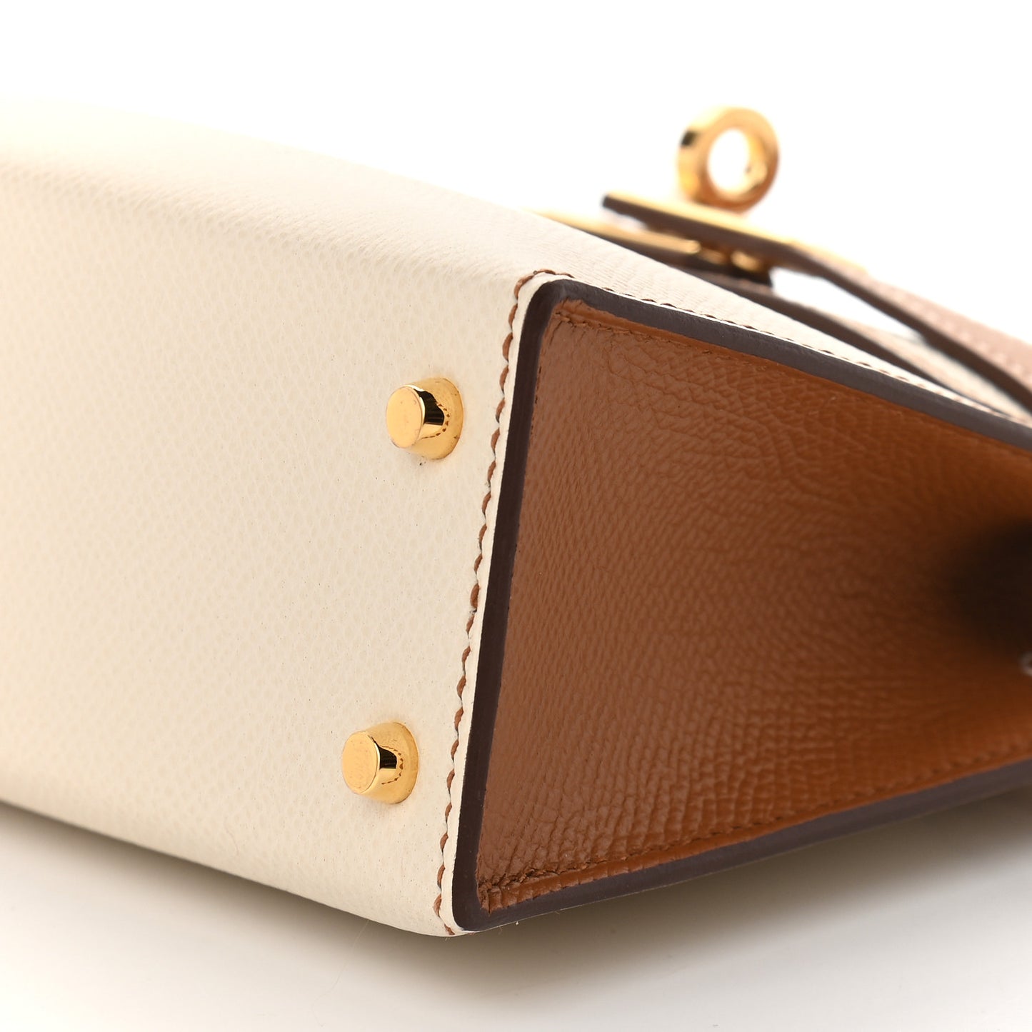 Epsom Horseshoe Mini Kelly Sellier 20 Craie Gold