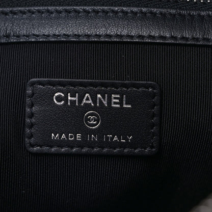 Chanel Canvas Sequin Medium Deauville Cosmetic Pouch Black 6 of 7