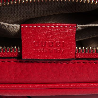 Gucci Pebbled Calfskin Small Soho Disco Bag Vibrant Red 6 of 9