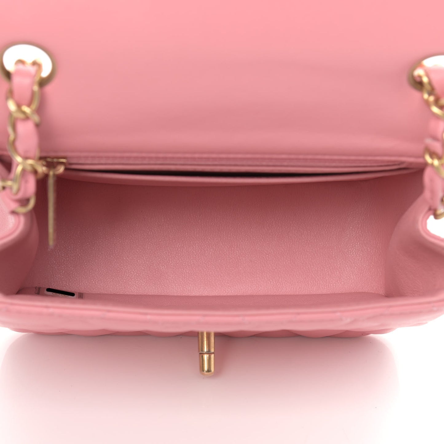 Lambskin Quilted Mini Square Flap Pink