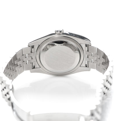 Rolex Stainless Steel 18K White Gold Diamond 36mm Oyster Perpetual Datejust Watch Silver 116234 4 of 6