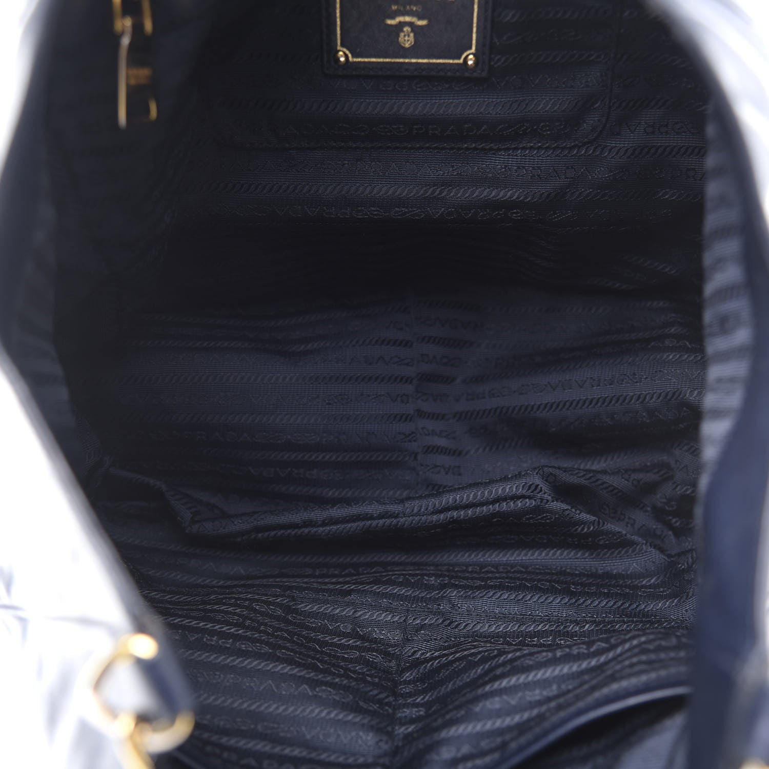 Prada Soft Calf Chain Tote Baltico 5 of 16