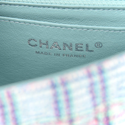 Chanel Tweed Quilted Mini Rectangular Flap Blue 8 of 9