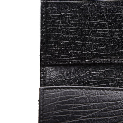 Gucci Monogram Web Hasler Continental Wallet Black 10 of 12