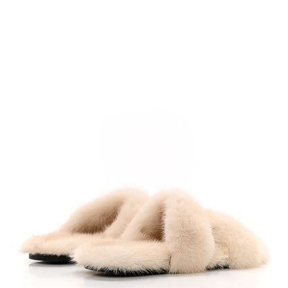 Saint Laurent Mink Bleach Slides 37 White 4 of 7