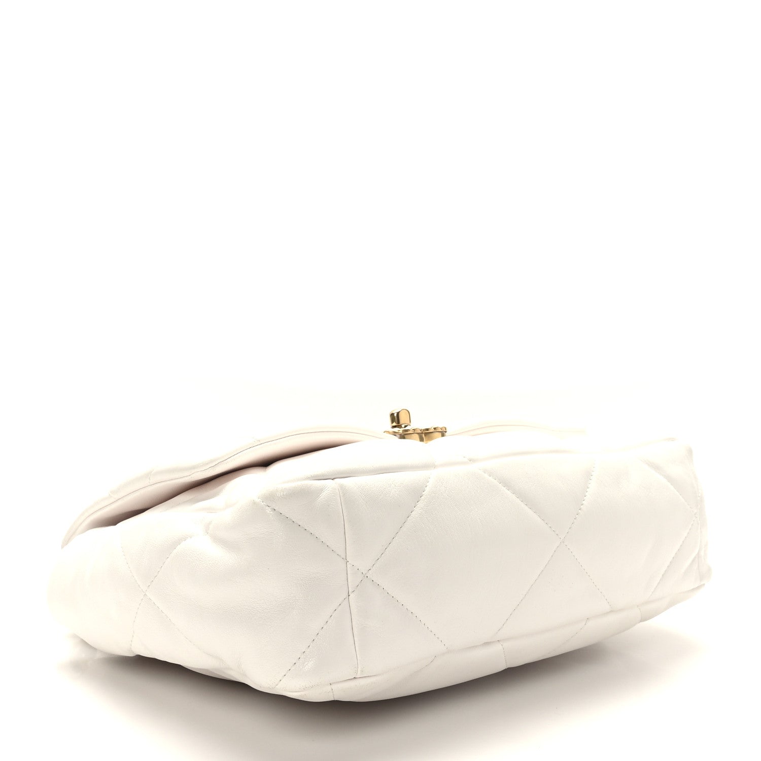 Chanel Goatskin Quilted Large Chanel 19 Flap White 4 of 9
