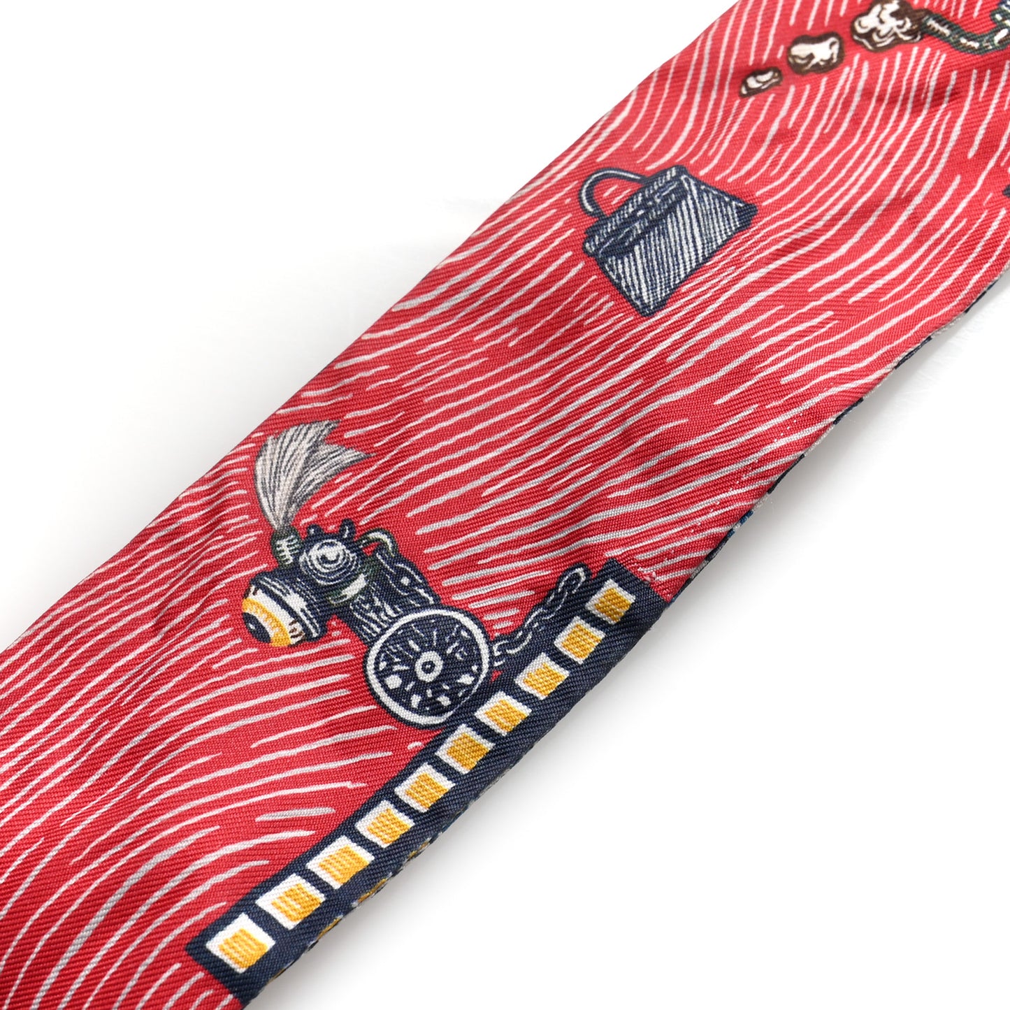 Silk Super Silk Quest Twilly Bleu Beige Dore Brun