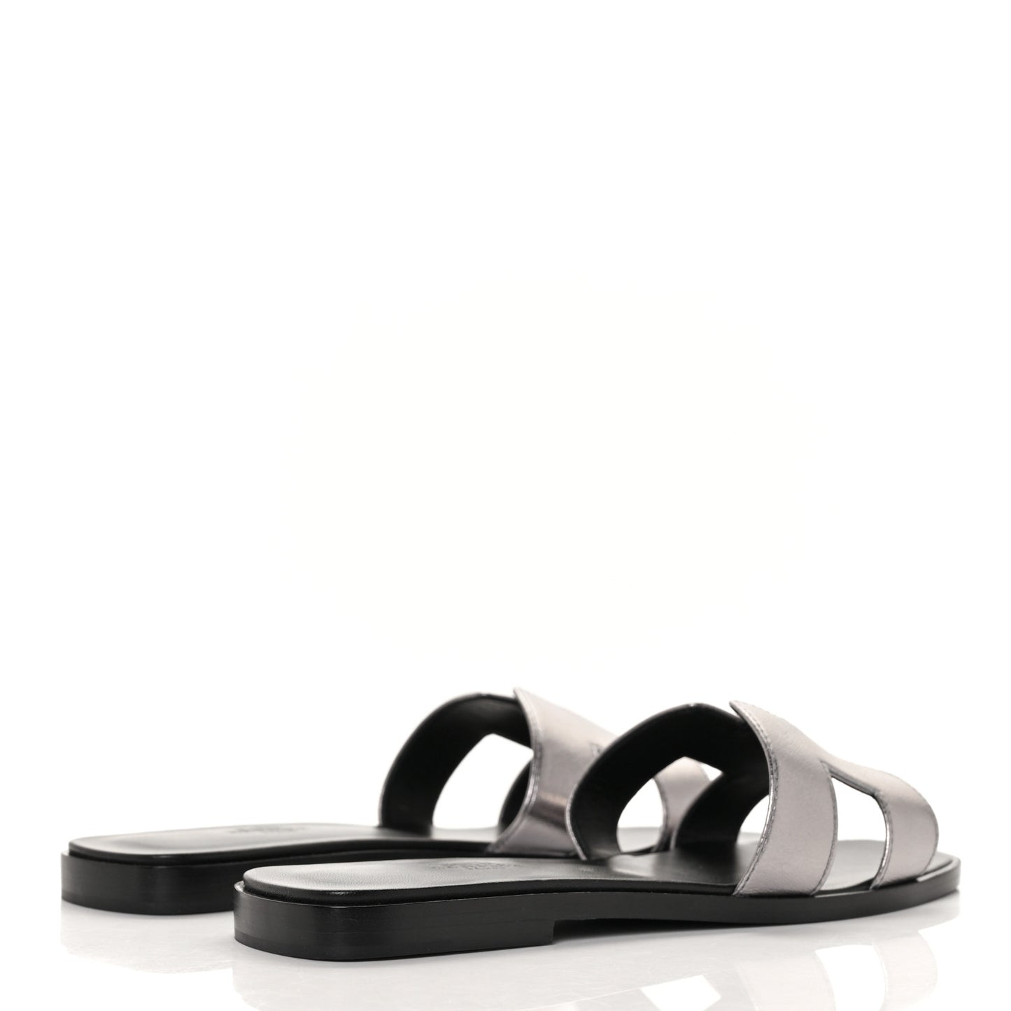 Metallic Nappa Oran Sandals 37 Argent