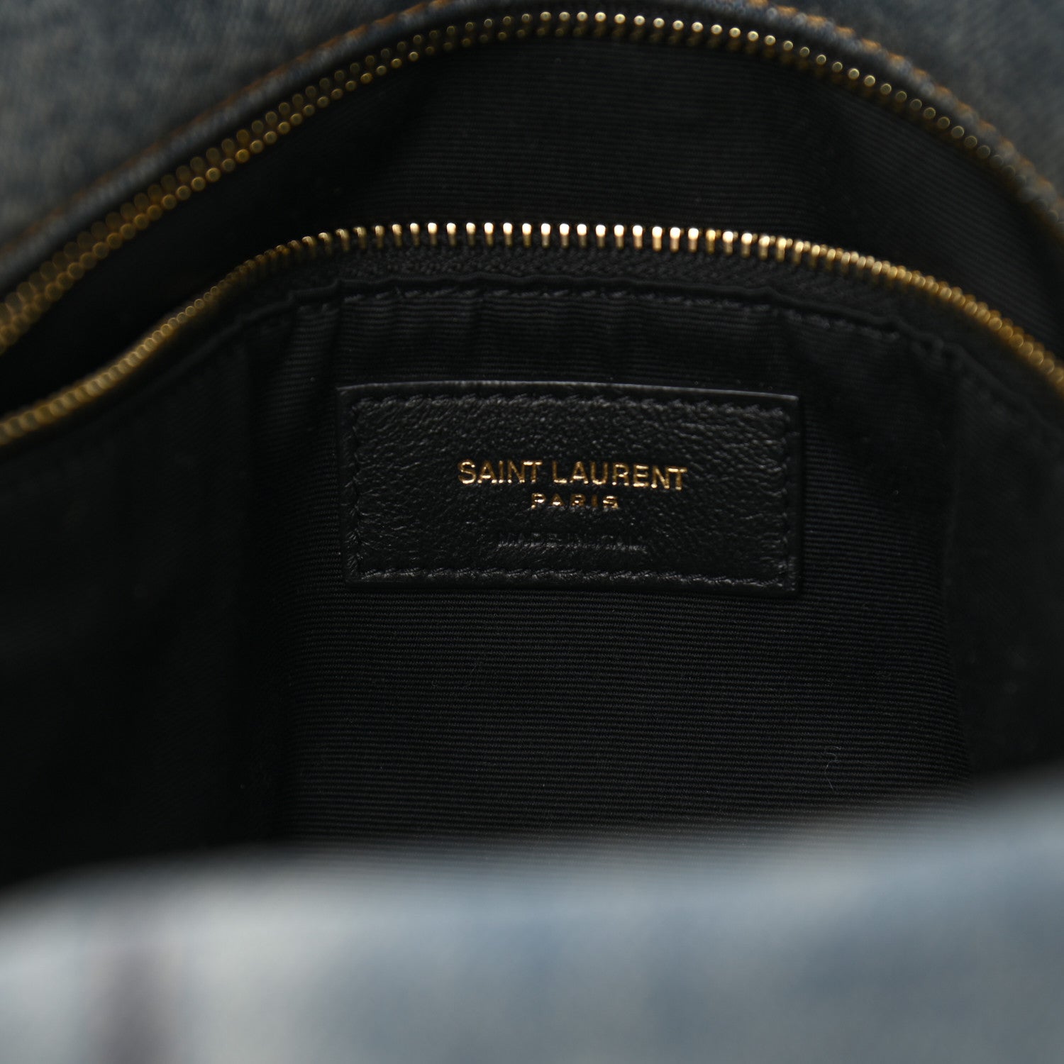Saint Laurent Denim Quilted Medium Loulou Puffer Monogram Chain Satchel Blue Cinnamon 6 of 10