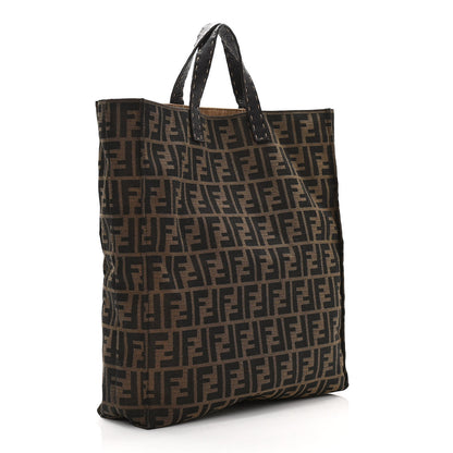 Fendi Zucca Cuoio Romano Selleria Special Shopping Tote Tobacco Moro 2 of 10