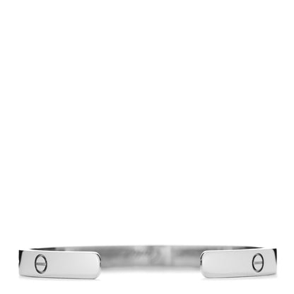 Cartier 18K White Gold LOVE Cuff Bracelet 18 3 of 4