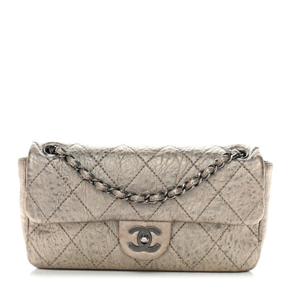 Chanel Distressed Metallic Lambskin Quilted Le Marais Ligne Flap Gold 1 of 13