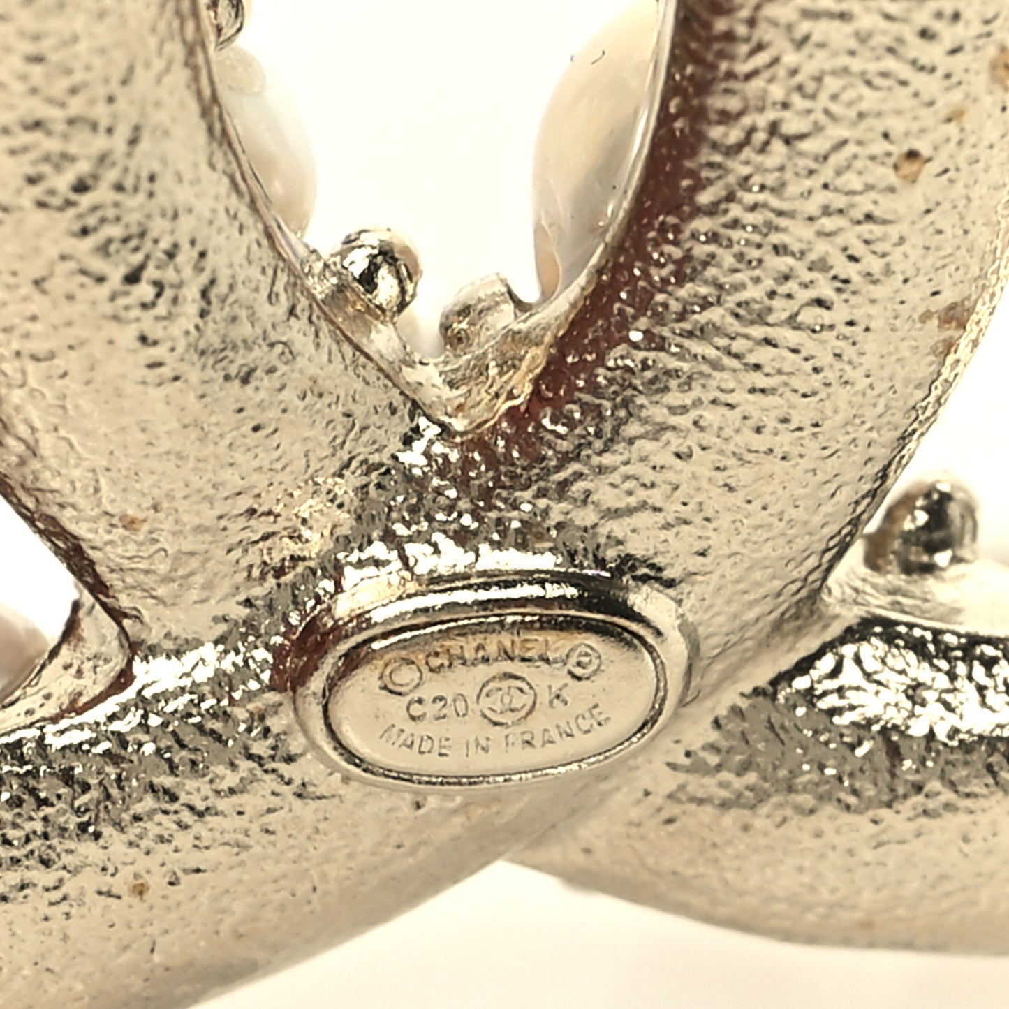 Pearl Crystal Mini CC Charms Brooch Light Gold Pink