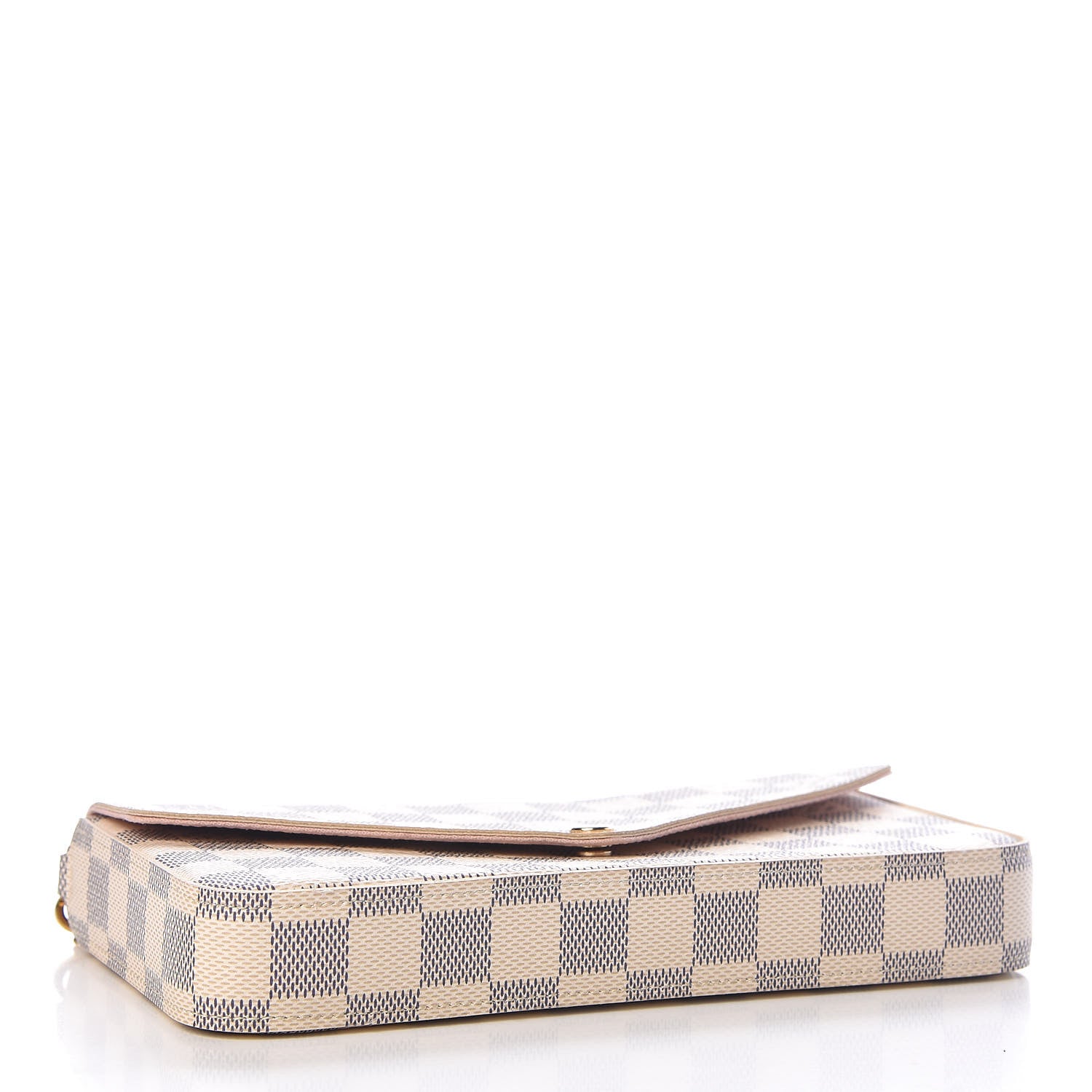 Louis Vuitton Damier Azur Pochette Felicie Chain Wallet Rose Ballerine 4 of 12