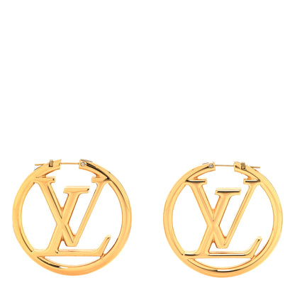 Louis Vuitton Metal Louise Hoop Earrings Gold 1 of 4