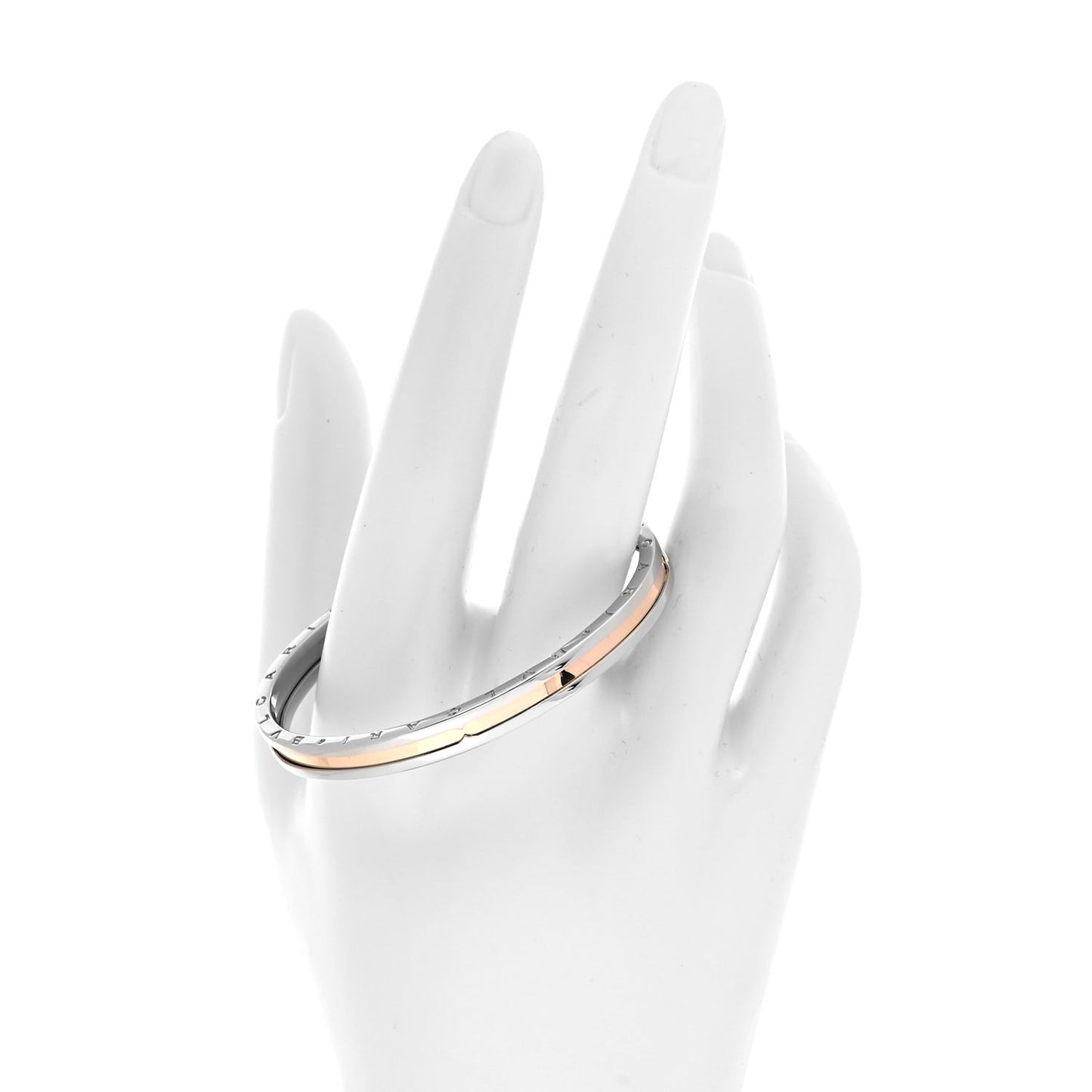 18K Rose Gold Stainless Steel B.Zero1 Cuff Bracelet S