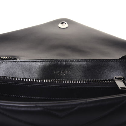 Saint Laurent Calfskin Y Quilted Monogram Medium Loulou Chain Satchel Black 8 of 21