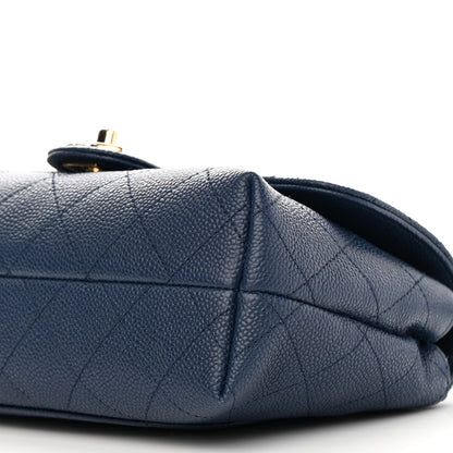 Chanel Caviar Quilted Small City Walk Flap Navy Blue 10 of 13