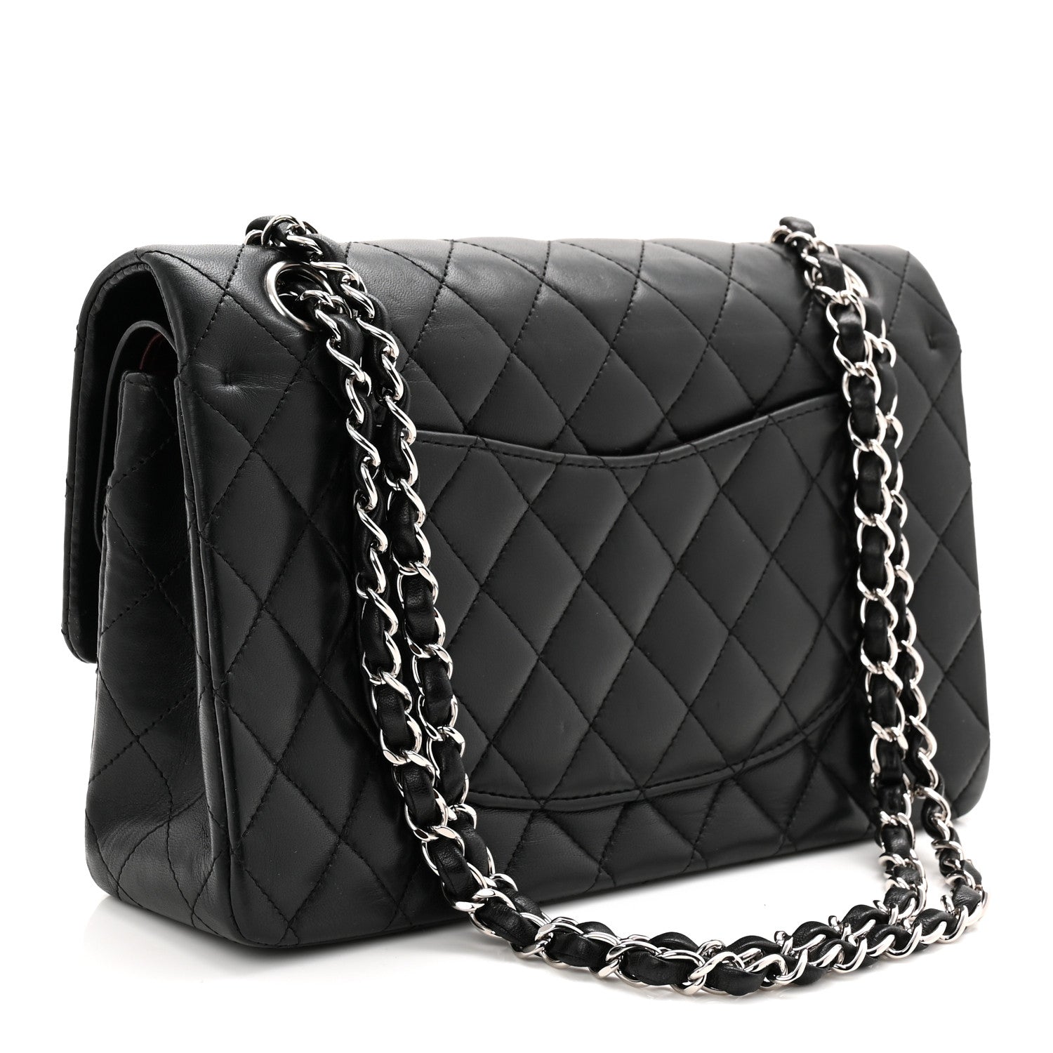 Chanel Lambskin Quilted Medium Double Flap Black 4 of 11