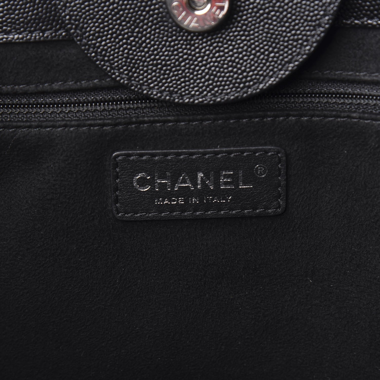 Chanel Caviar Medium Studded Deauville Tote Black 5 of 10