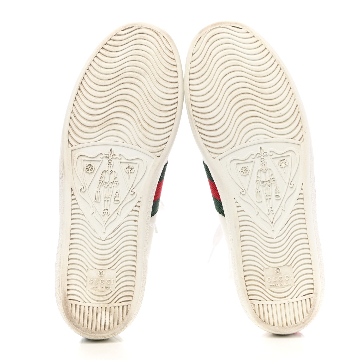 Gucci Calfskin Ayers Bee Embroidered Womens Ace Sneakers 36.5 White Green 5 of 13