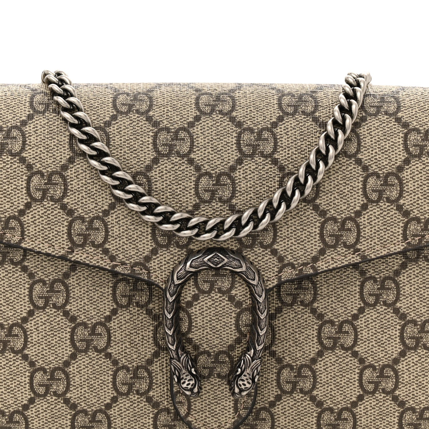 Gucci GG Supreme Monogram Mini Dionysus Chain Wallet Beige Taupe 9 of 12