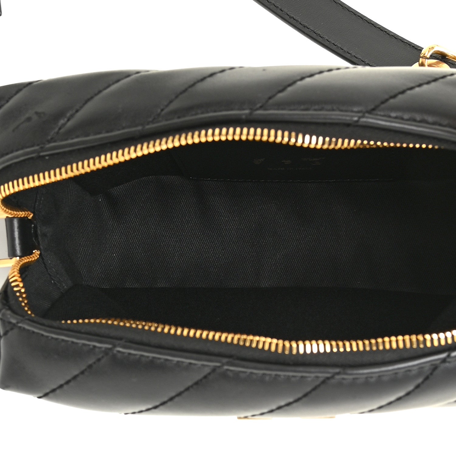 Off-White Calfskin Diagonal Quilted Jackhammer Camera Bag Black 5 of 10