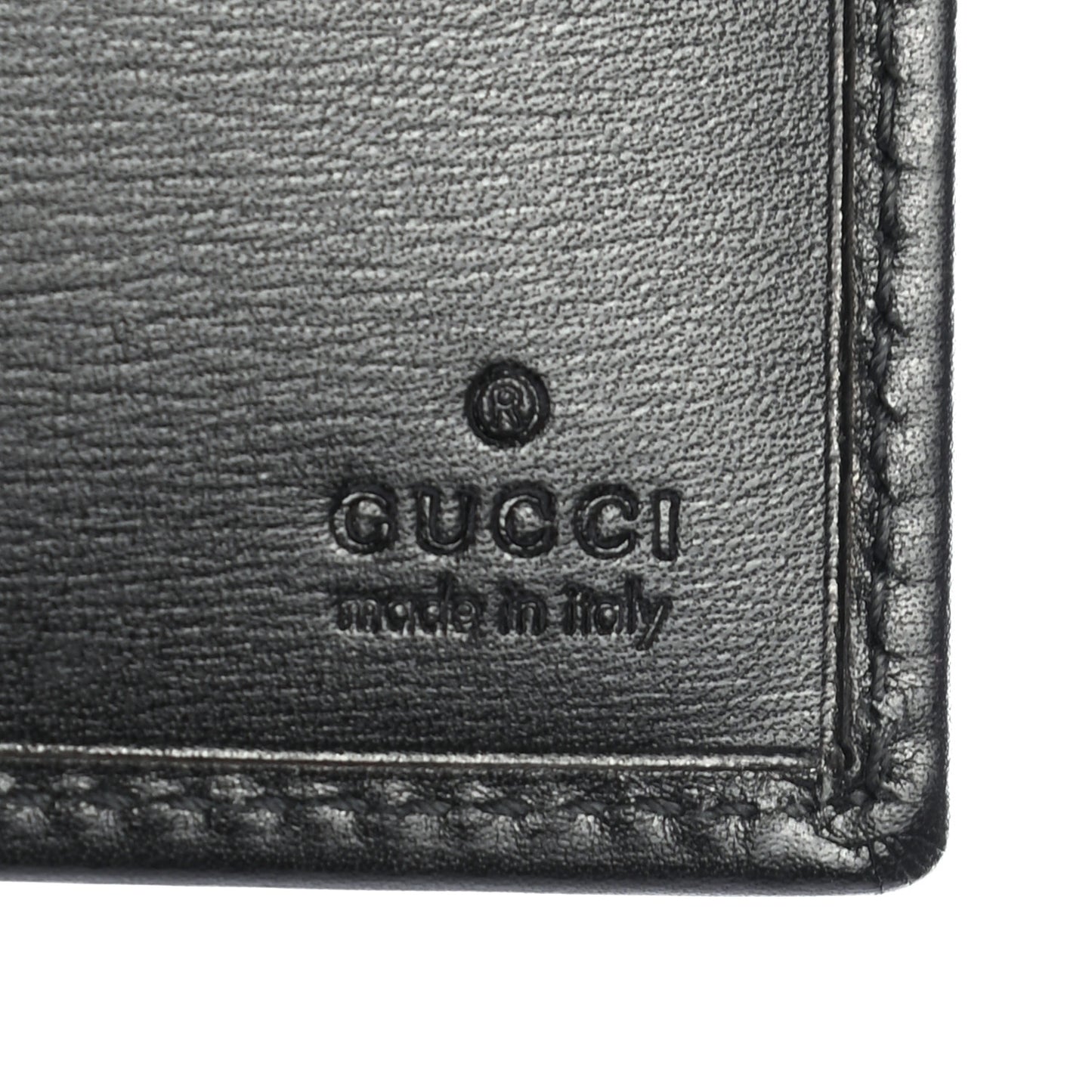 Calfskin Crest Bi-Fold Wallet Black