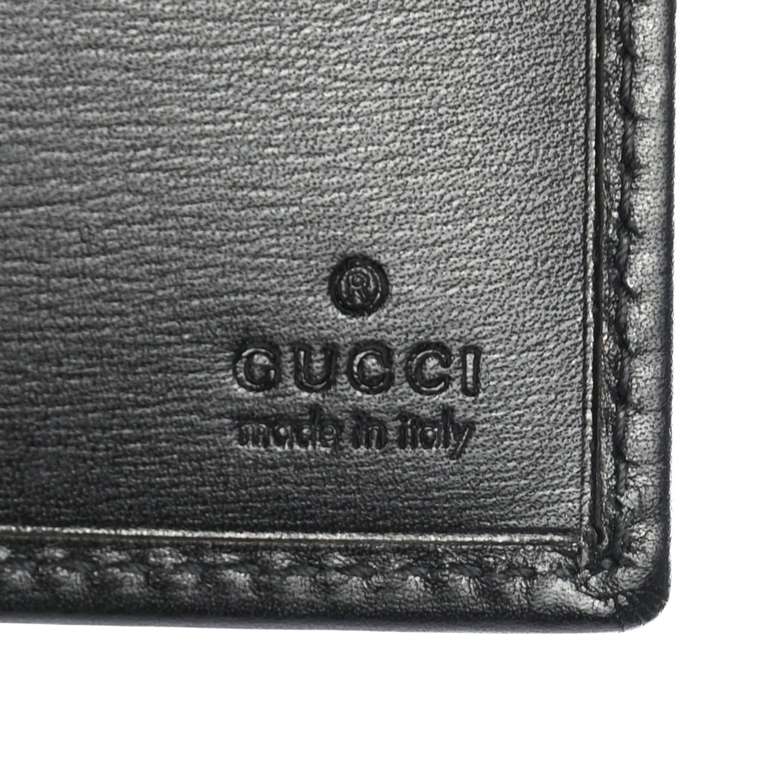 Gucci Calfskin Crest Bi-Fold Wallet Black 6 of 8